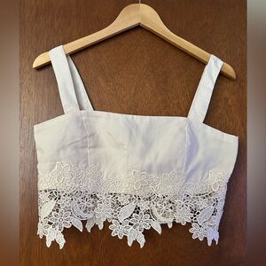 FOREVER21 Lace Cropped Top